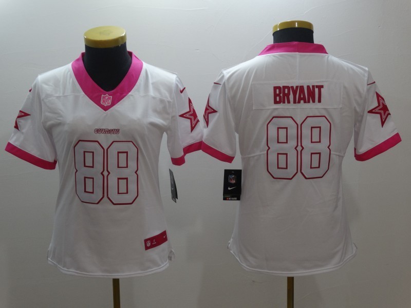 Women White Pink Limited Rush jerseys-132